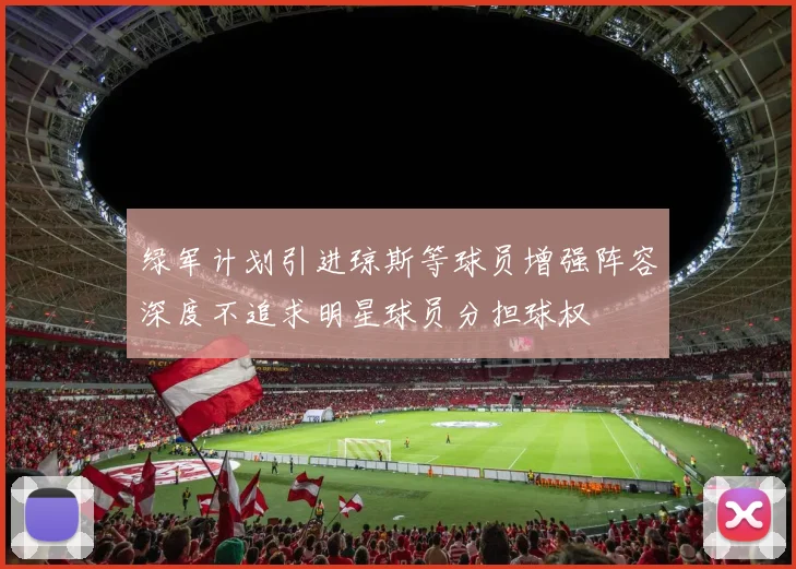 绿军计划引进琼斯等球员增强阵容深度不追求明星球员分担球权